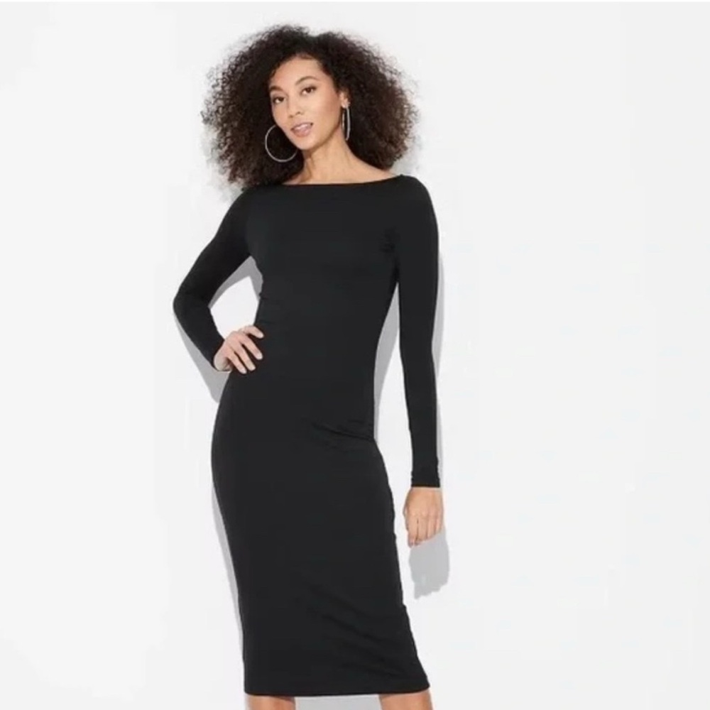 Wild Fable from Target Black Long Sleeve Simple Elegant Dress Size XL